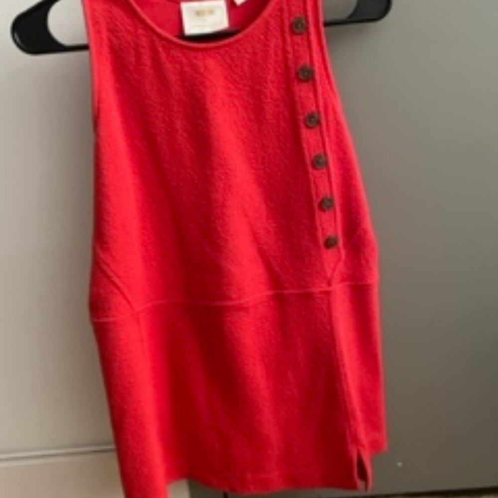 Red Anthropologie tank